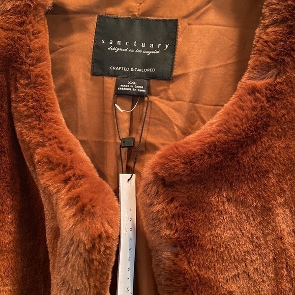 Sanctuary Faux Fur Jacket size XXL - Picture 3 of 10